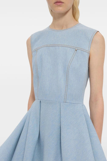Abito Asimmetrico Donna Blu - 5