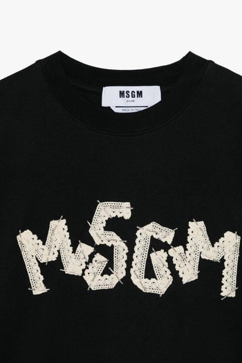 T-shirt Logo Donna Nero - 3