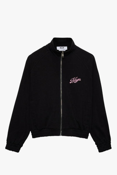 Felpa Zip Donna Nero