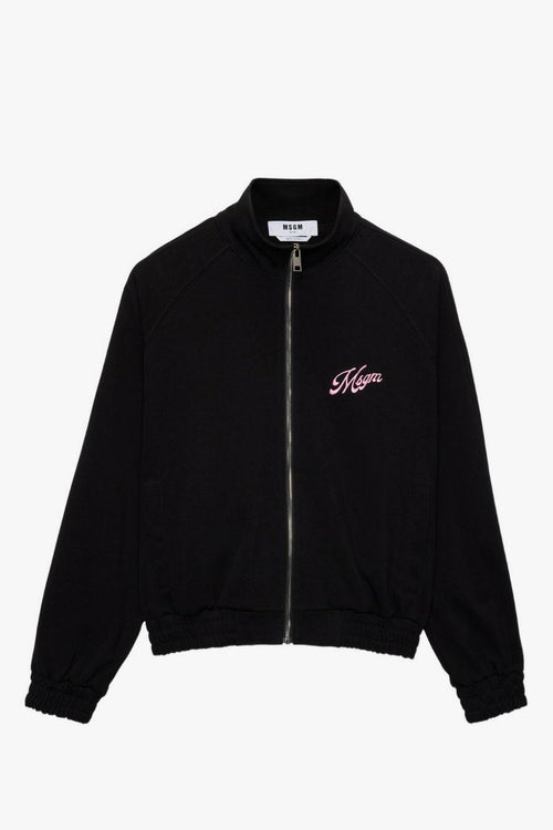 Felpa Zip Donna Nero