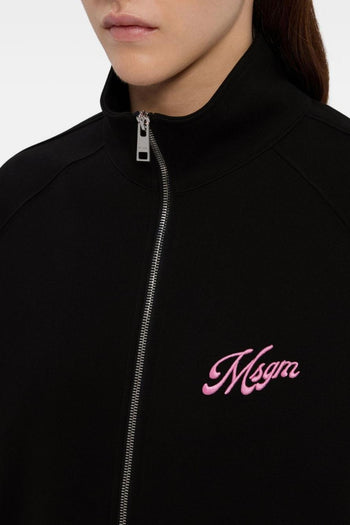 Felpa Zip Donna Nero - 3