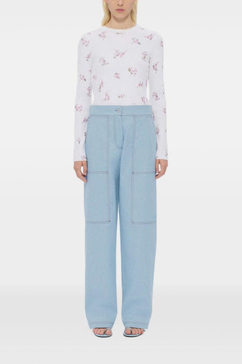 Pantalone Denim Donna Blu - 5