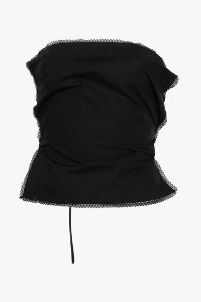 Top Senza Spalline Donna Nero