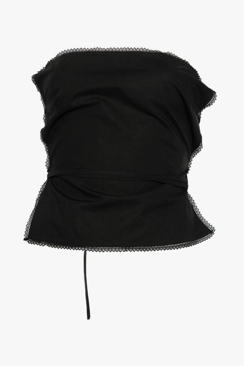 Top Senza Spalline Donna Nero