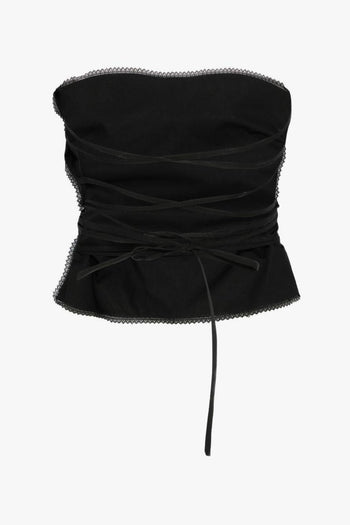 Top Senza Spalline Donna Nero - 3
