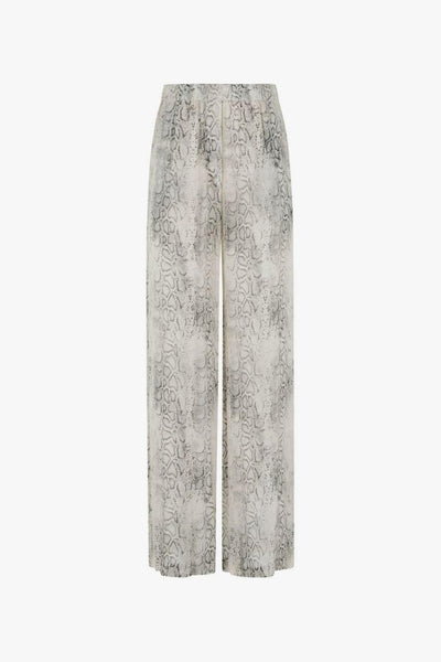 Pantalone Animalier Donna Beige/Grigio