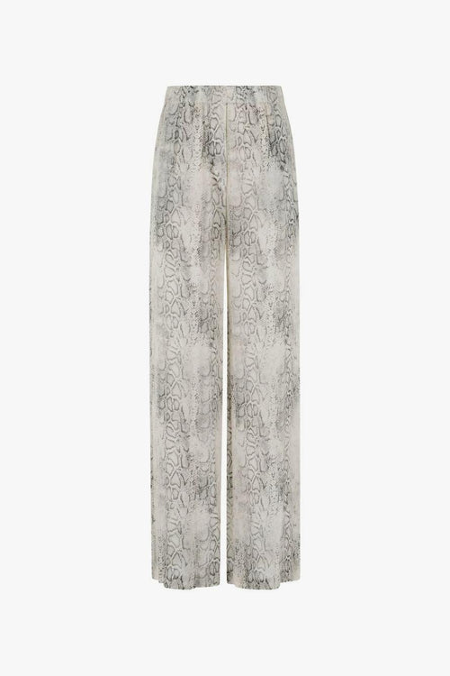 Pantalone Animalier Donna Beige/Grigio