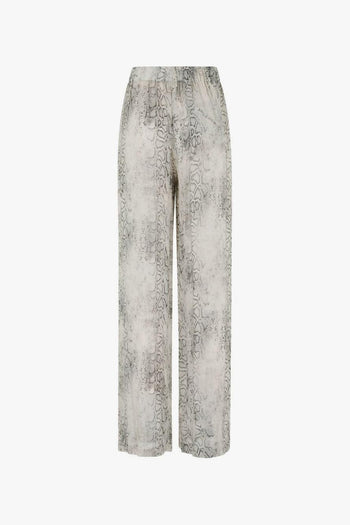 Pantalone Animalier Donna Beige/Grigio - 2