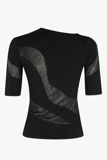 Maglia Semi-Trasparente Donna Nero - 2