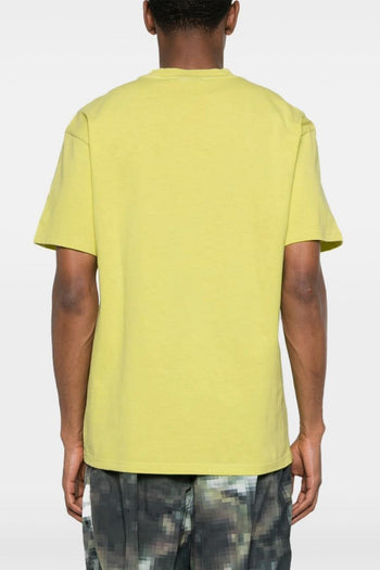 T-shirt Giallo Uomo Ricamo Micro Logo - 3