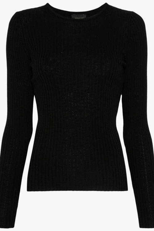 Maglia Nero Donna a Costine