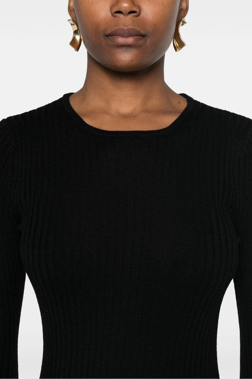 Maglia Nero Donna a Costine - 2