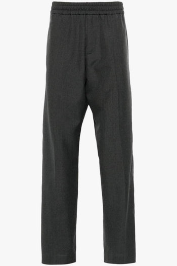 Pantalone Grigio Uomo Elastico in Vita - 5