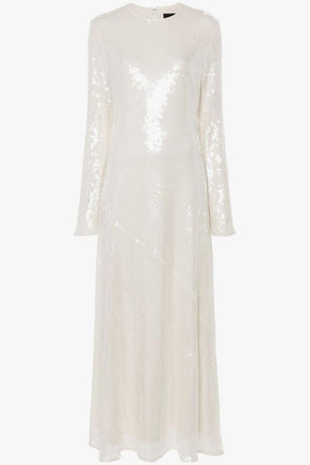Abito Beige Donna Paillettes All Over - 5