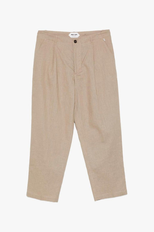 New York Pantalone Pince Uomo Beige