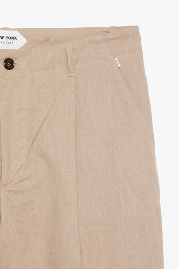 New York Pantalone Pince Uomo Beige - 3