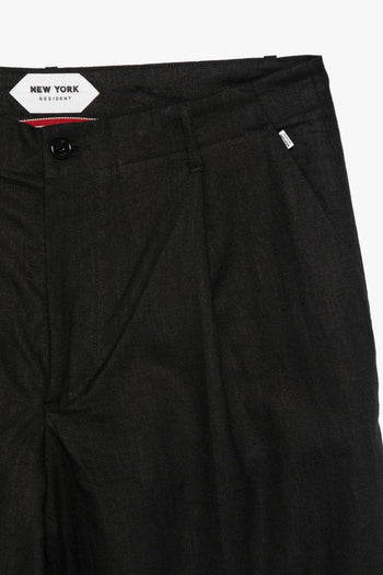 New York Pantalone Doppia Pince Uomo Nero - 3