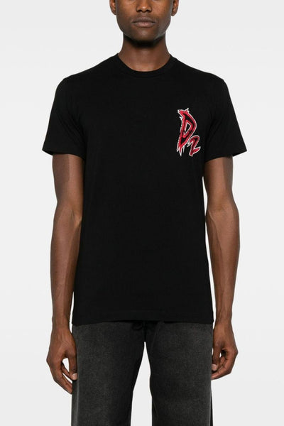 2 T-shirt Nero Uomo Logo Devils