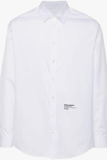 2 Camicia Bianco Uomo Logo Coordinate - 5