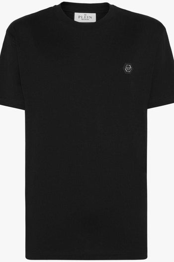 T-shirt Nero Uomo Logo Strass - 4