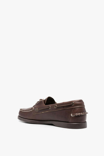 Scarpa Marrone Uomo Mocassino Docksides Portland - 3