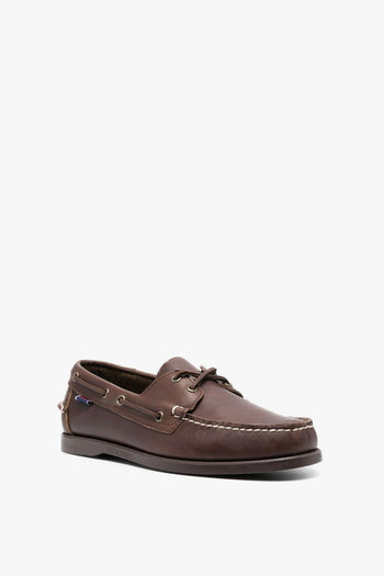 Scarpa Marrone Uomo Mocassino Docksides Portland - 4