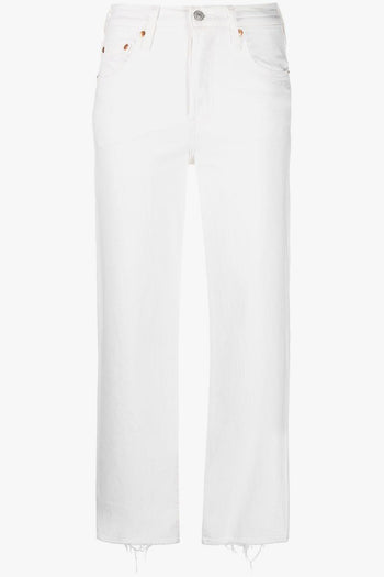 Jeans Blu Donna Ribcage Straight Alla Caviglia - 5
