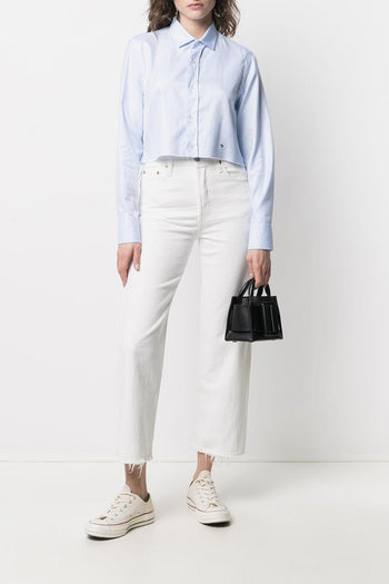 Jeans Blu Donna Ribcage Straight Alla Caviglia - 2