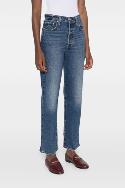 Ribcage Straight Ankle Donna Jeans Blu