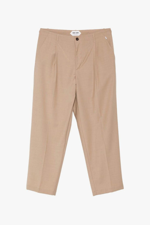 New York Pantalone Pince Uomo Beige