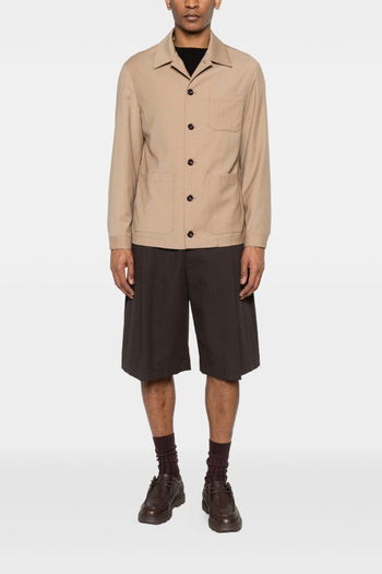 New York Camicia Tasche Applicate Uomo Beige - 2
