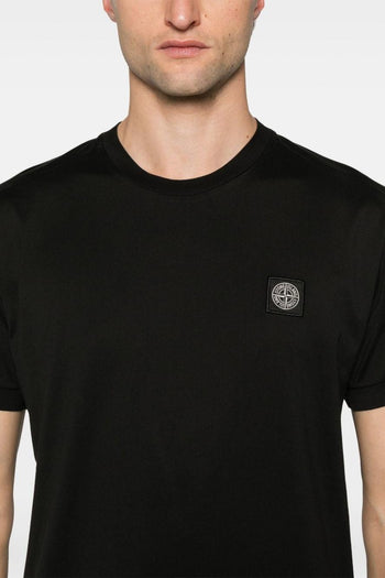 T-shirt Nero Uomo Micro Patch Logo - 5