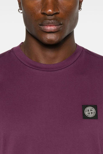 T-shirt Viola Uomo Micro Patch Logo - 4