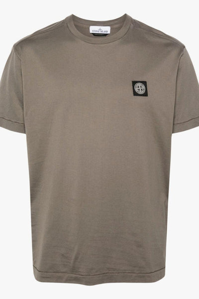 T-shirt Marrone Uomo Micro Patch Logo