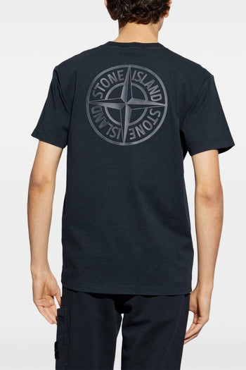 T-shirt Blu Uomo Logo Compass Posteriore - 3