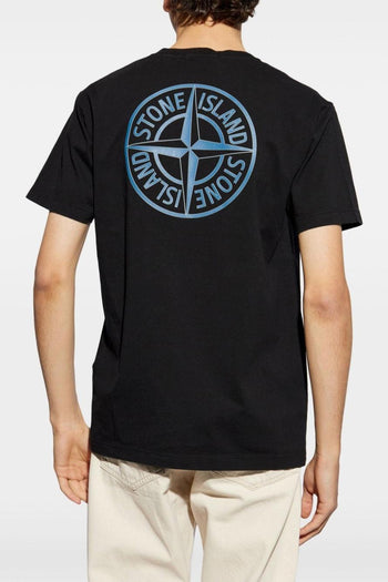 T-shirt Nero Uomo Logo Compass Posteriore - 4