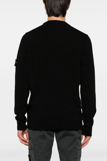 Maglia Nero Uomo Girocollo Patch Logo - 3