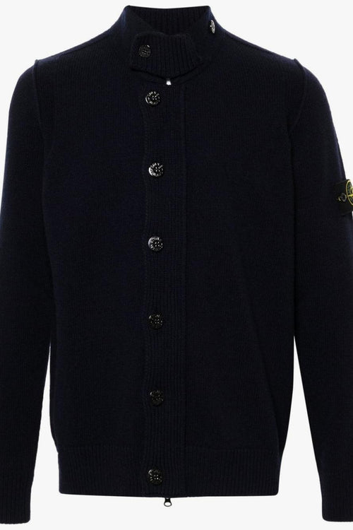 Cardigan Blu Uomo Colletto