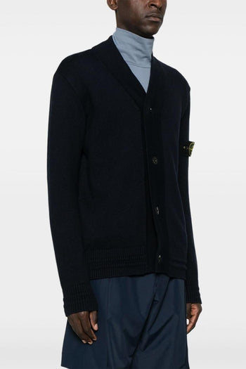 Cardigan Blu Uomo Patch Compass - 4