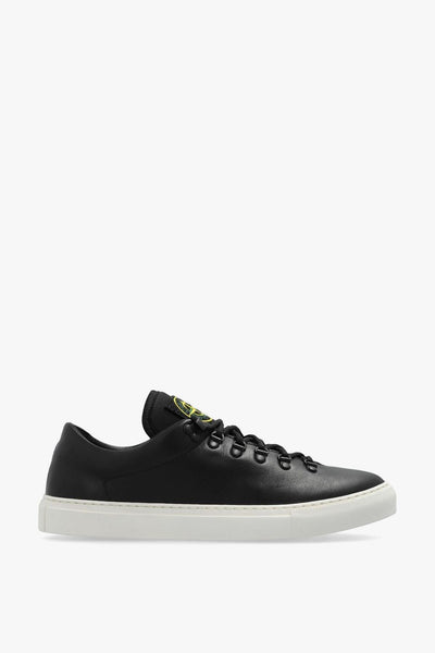 Sneakers Nero Uomo Linguetta Ricamo Compass