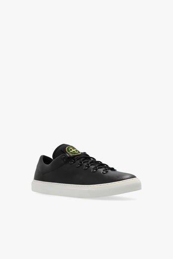 Sneakers Nero Uomo Linguetta Ricamo Compass - 5