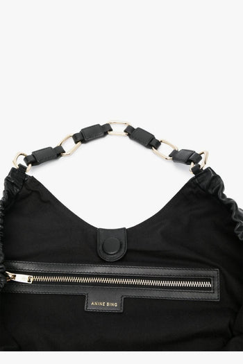 Borsa Nero Donna Manici ad Anelli - 3