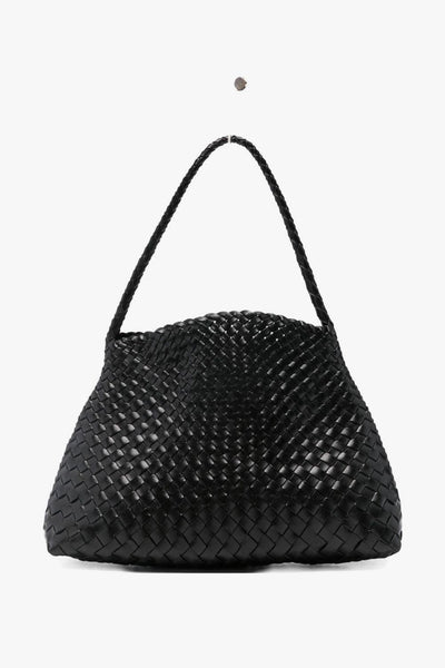 Borsa Nero Donna Motivo Intrecciato