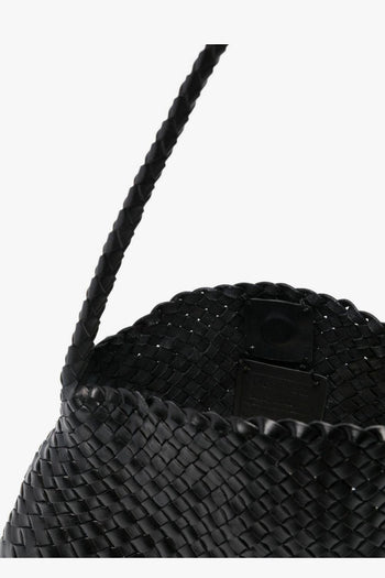 Borsa Nero Donna Motivo Intrecciato - 3