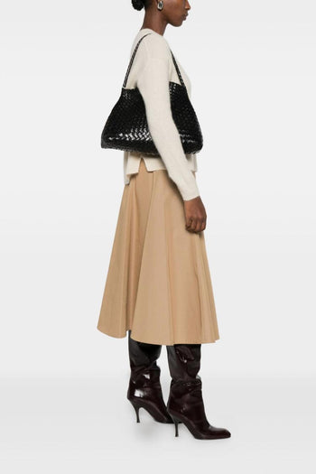 Borsa Nero Donna Motivo Intrecciato - 2