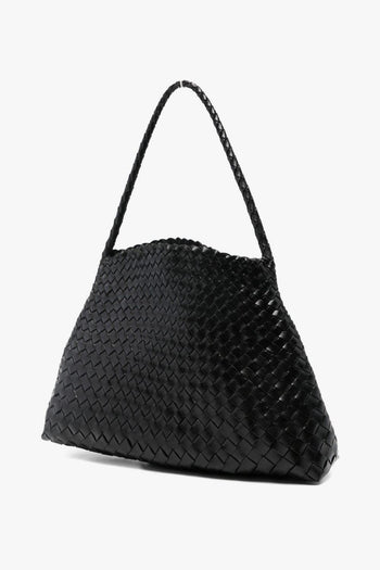 Borsa Nero Donna Motivo Intrecciato - 5