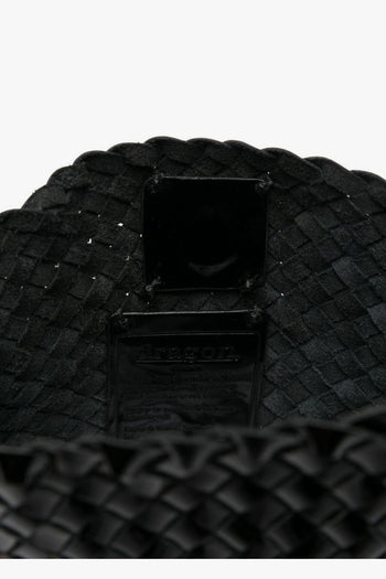 Borsa Nero Donna Motivo Intrecciato Lucido - 4
