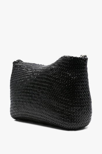 Borsa Nero Donna Pelle Intrecciata - 3