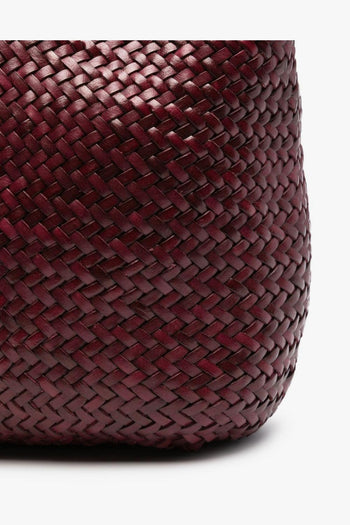 Borsa Bordeaux Donna Pelle Intrecciata - 4