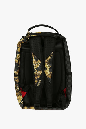 Zaino Floral Checkered Uomo Nero-Oro - 2
